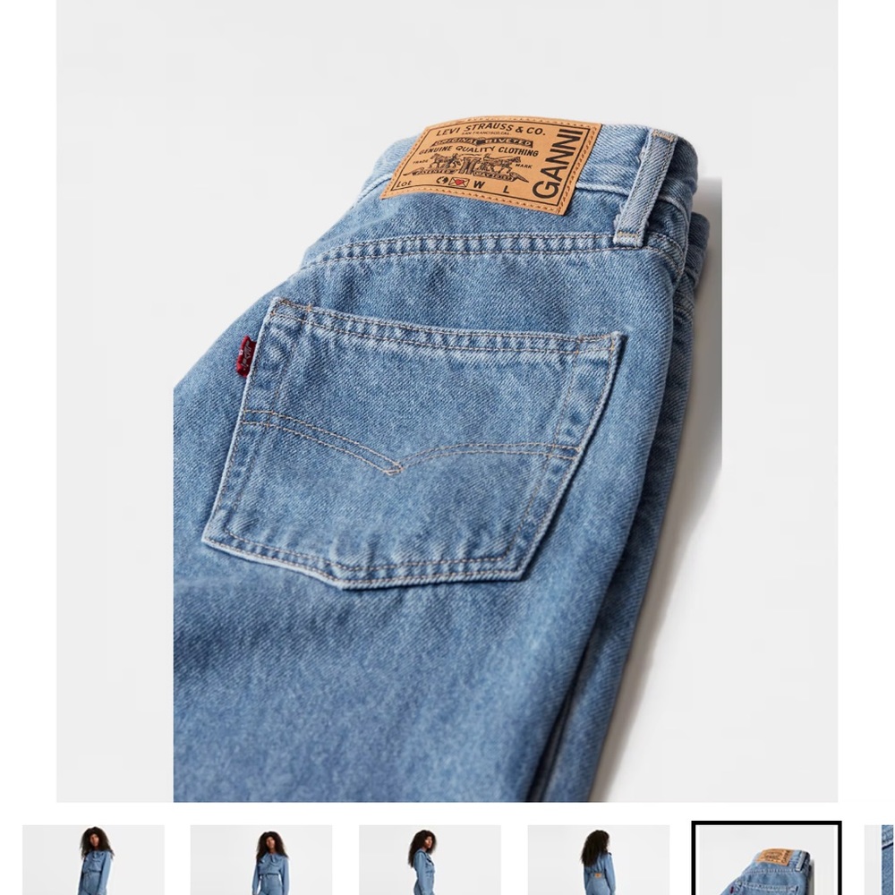 GANNI x Levi jeans with slit
